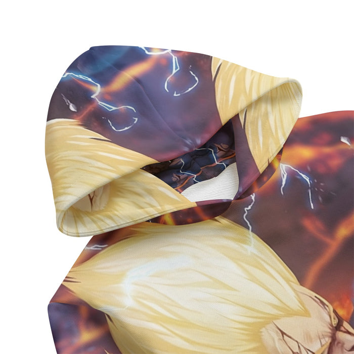 Dragon Ball Z Vegeta Super Saiyan Lightning Custom Kids' Hoodie