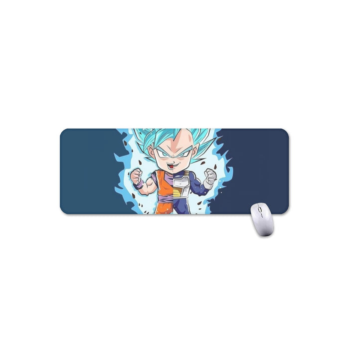 DBZ Goku Vegeta SSGSS God Blue Super Saiyan Chibi Sketch Mouse Pad