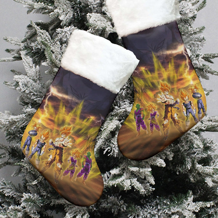 Piccolo Goku And Vegeta Dragon Ball Z Christmas Socks