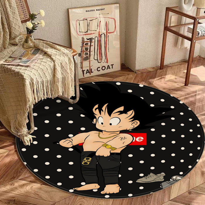 Dragon Ball Supreme Goku Kid Gangster Style Cool Round Mat