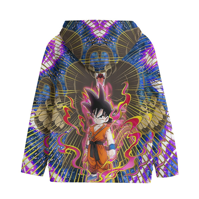 Great Ape Monkey Kid Goku Galaxy High-Quality Battle 3D Kids' Hoodie