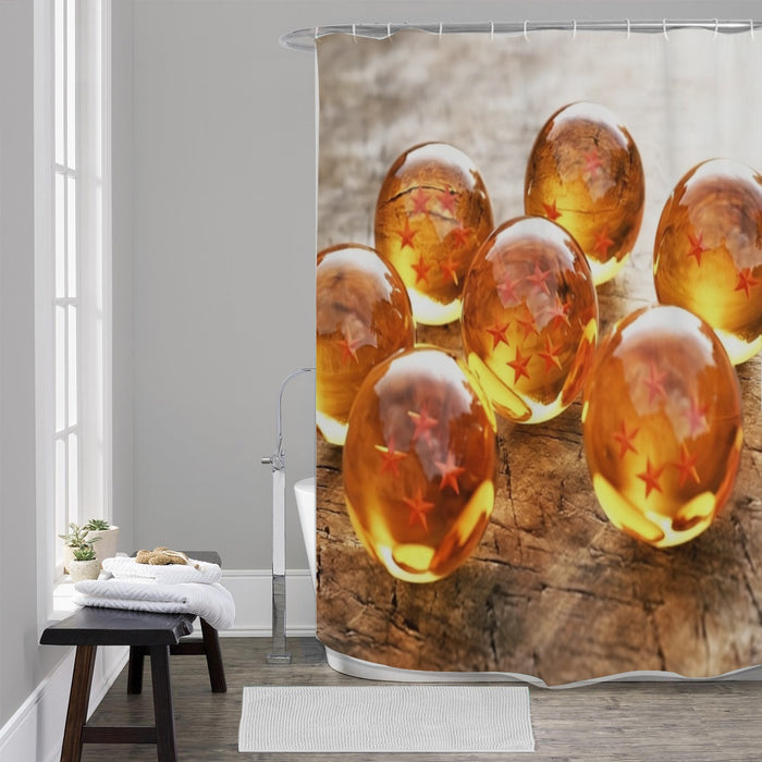 Dragon Ball Z Shenron Dope 7 Stars Crystal Balls Set Shower Curtain