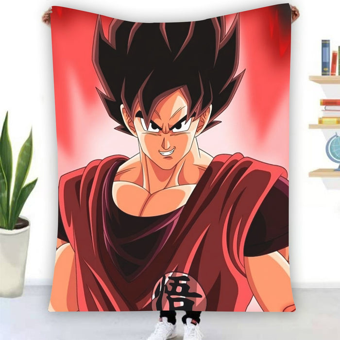 Dragon Ball Super Saiyan Goku Kaioken Epic Red Casual Blanket