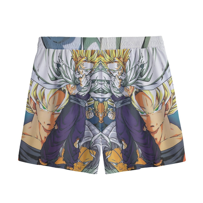 Dragon Ball Teen Gohan Super Saiyan Goku Vegeta Trunks Super Style Mesh Shorts