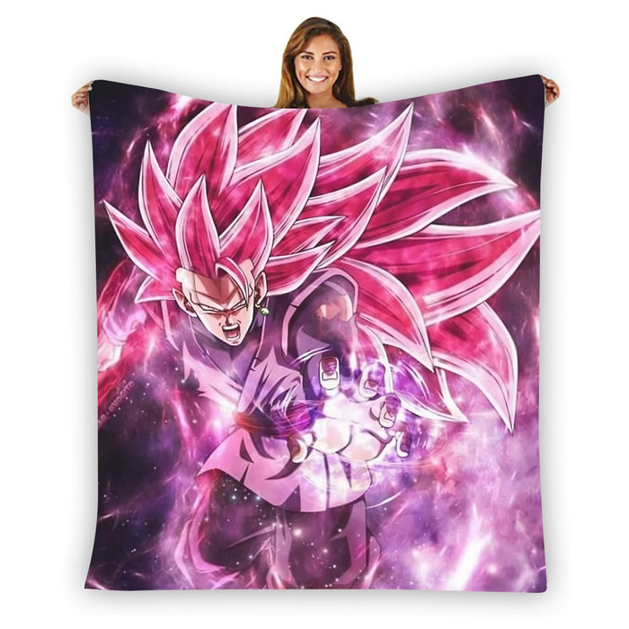 Dragon Ball Black Goku Rose 3 Ultra Instinct Epic 3D Blanket