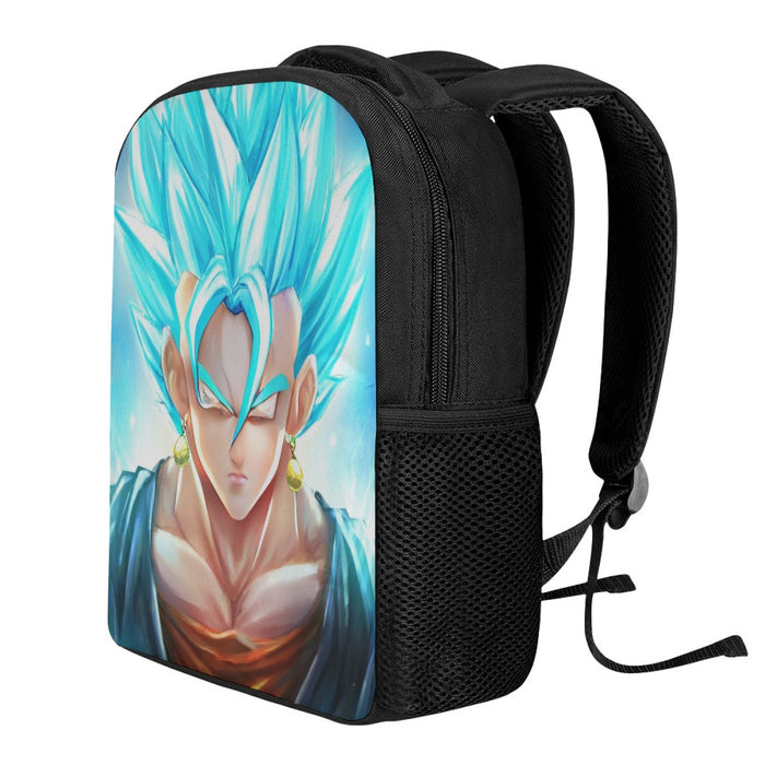 DBZ Goku God Saiyan Blue SSGSS Potara Fusion Design Trendy Backpack