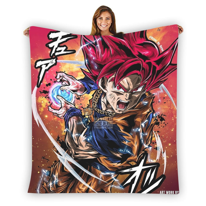 Goku Super Saiyan God Blanket