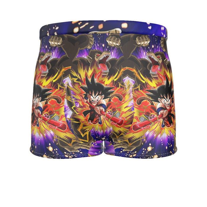 Great Ape Monkey Warrior Angry Kid Goku Fighting 3D Men's Boxer Briefs