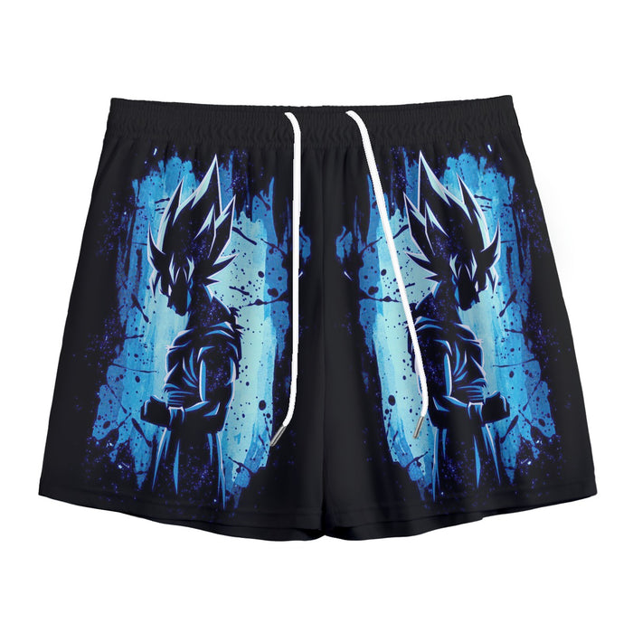 Awesome Goku Blue Design Dragon Ball Z Mesh Shorts