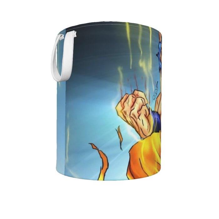 DBZ Goku Super Saiyan Thunder Power Damage Fight Cool Design Laundry Basket