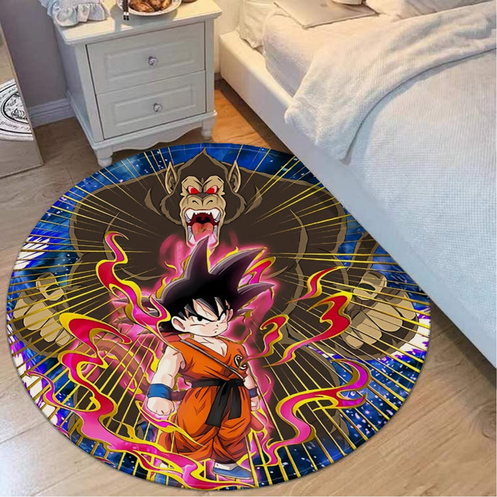 Great Ape Monkey Kid Goku Galaxy High-Quality Battle 3D Round Mat