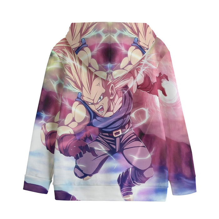 Dragon Ball Trunks SSJ3 Fan Artwork Full Print Style Kids' Hoodie