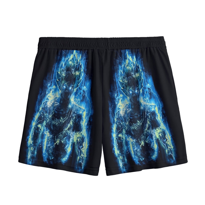 Dragon Ball Super Goku Super Saiyan Kaioken Dope Aura Mesh Shorts