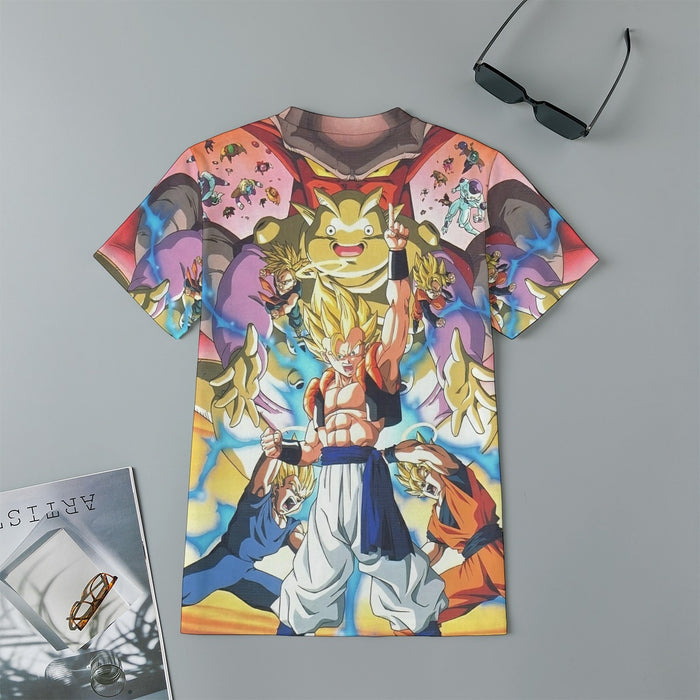 DBZ Goku Vegeta Fusion Saiyan Gogeta Colorful Design Streetwear Kids T-Shirt
