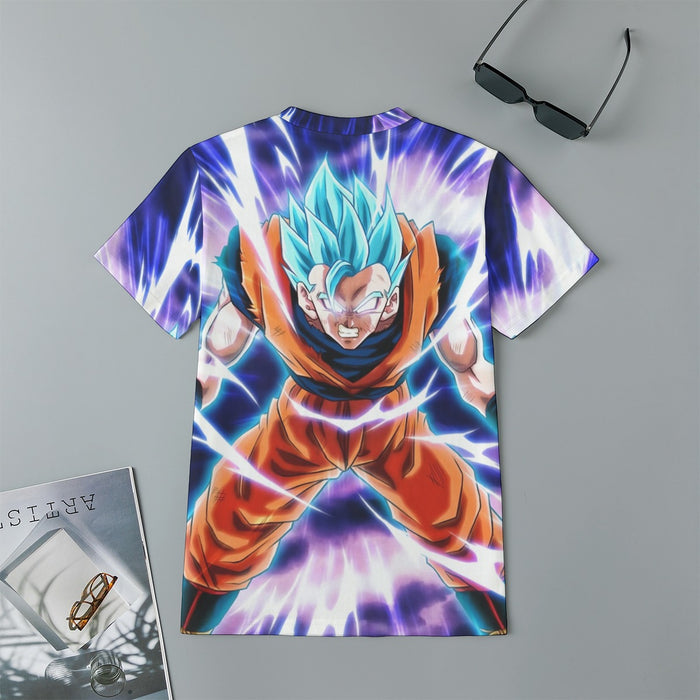 Dragon Ball Goku Blue Super Saiyan Epic Rage Casual Kids T-Shirt