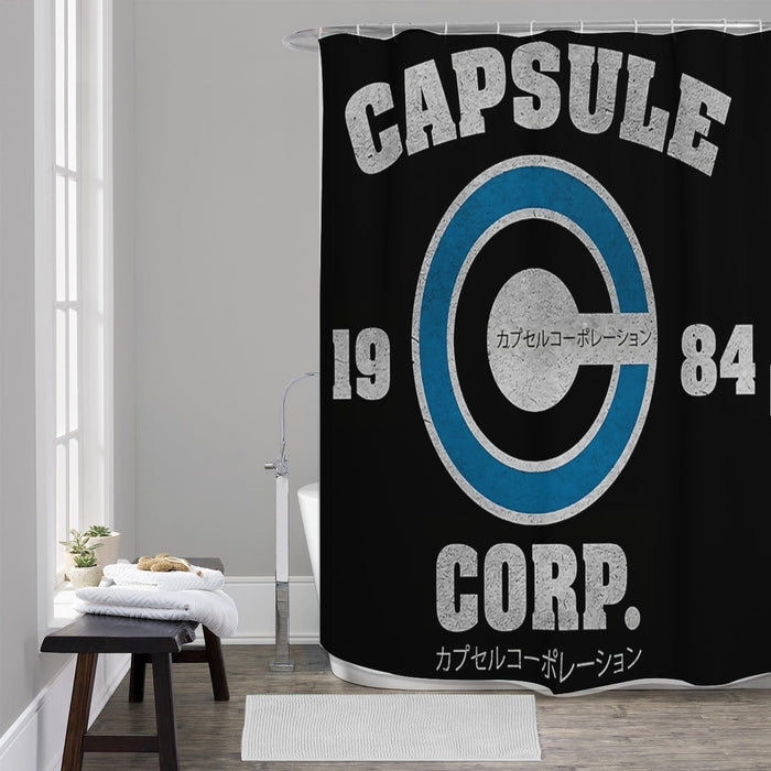 Capsule Corp Baseball Shower Curtain