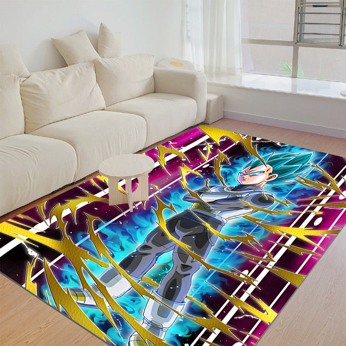 Dragon Ball Vegeta Super Saiyan God Blue SSGSS Aura Power Dope Design Rug