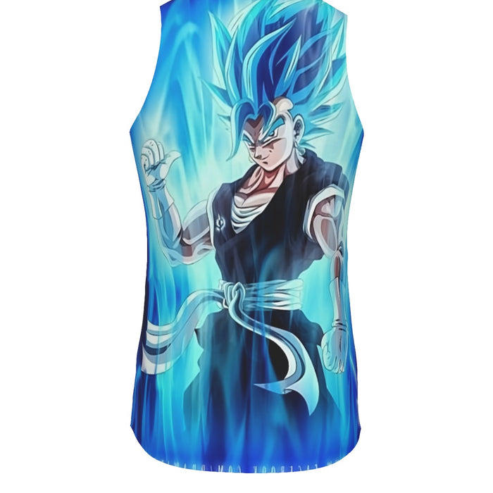 Dragon Ball Z Super Saiyan Vegito Blue Charge Aura Tank Top