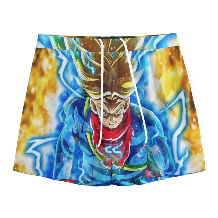 DBZ Rage Super Saiyan Trunks Portrait Unique Style Mesh Shorts