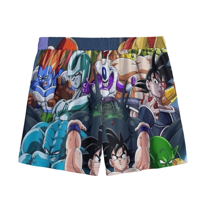 DBZ Goku Spirit Bomb Destroy Villains Cooler Broly Namek Vibrant Mesh Shorts