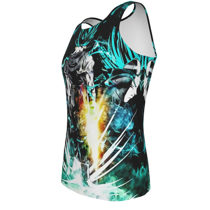 Dragon Ball Gogeta Super Saiyan Power Up Potara Fusion Design Tank Top