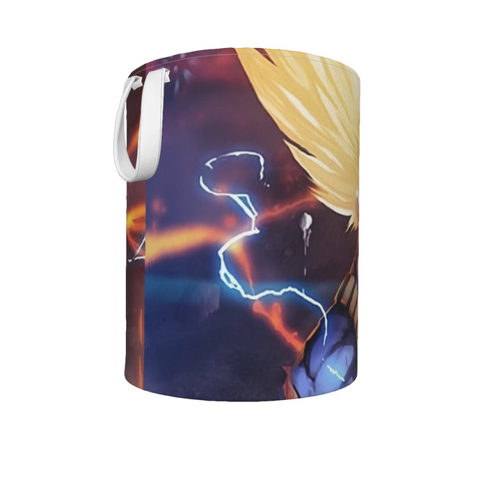 Dragon Ball Z Vegeta Super Saiyan Lightning Custom Laundry Basket