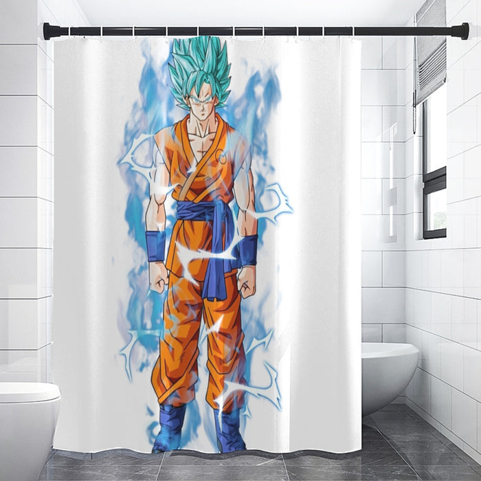 Dragon Ball Super SSGSS Goku Shower Curtain