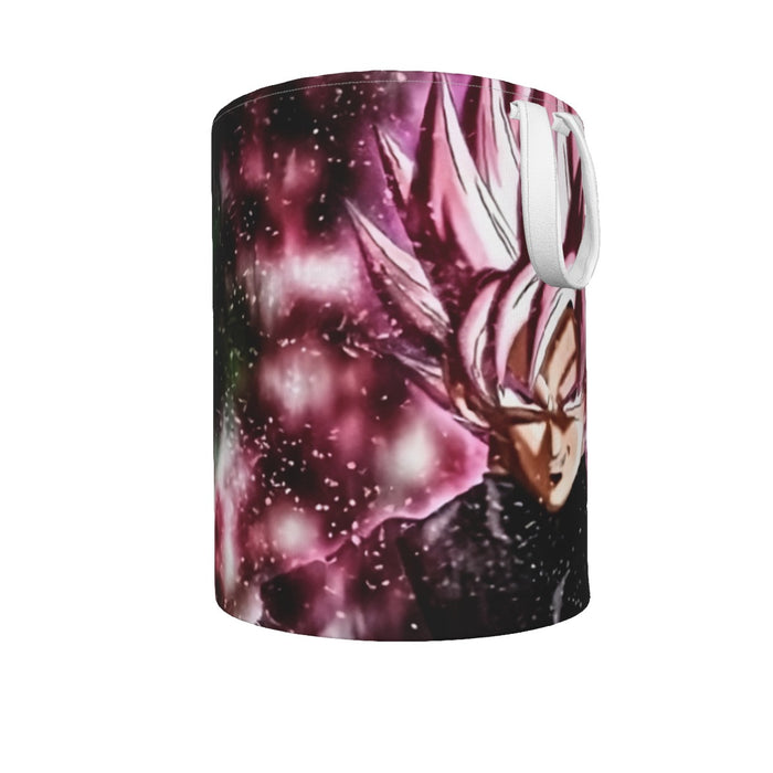 Dragon Ball Z Super Saiyan Goku Black Rose Pink Laundry Basket