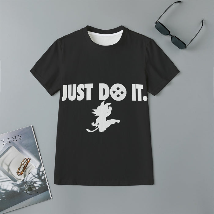 Just Do It Slogan Dragon Ball Kid Goku Dope Black Kids T-Shirt