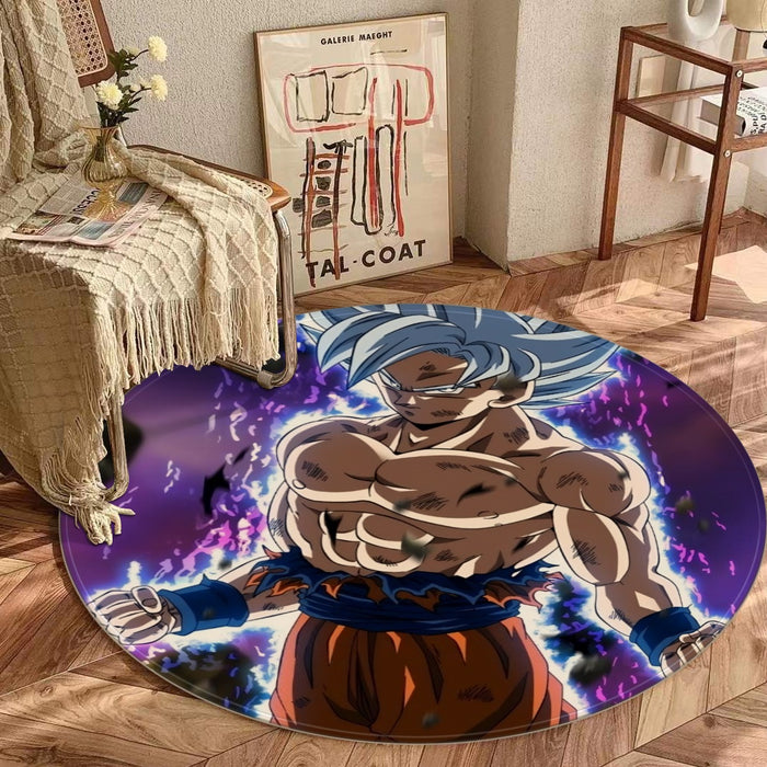 Dragon Ball Z Goku Perfected Ultra Instinct Form Round Mat