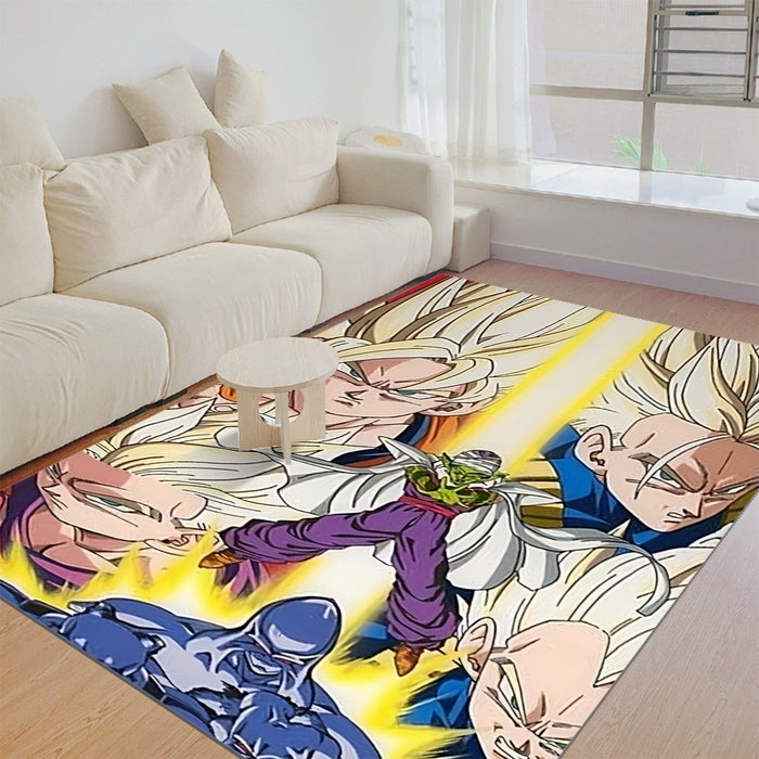 Dragon Ball Goku Vegeta Saiyan Piccolo Namekian Vibrant Design Rug