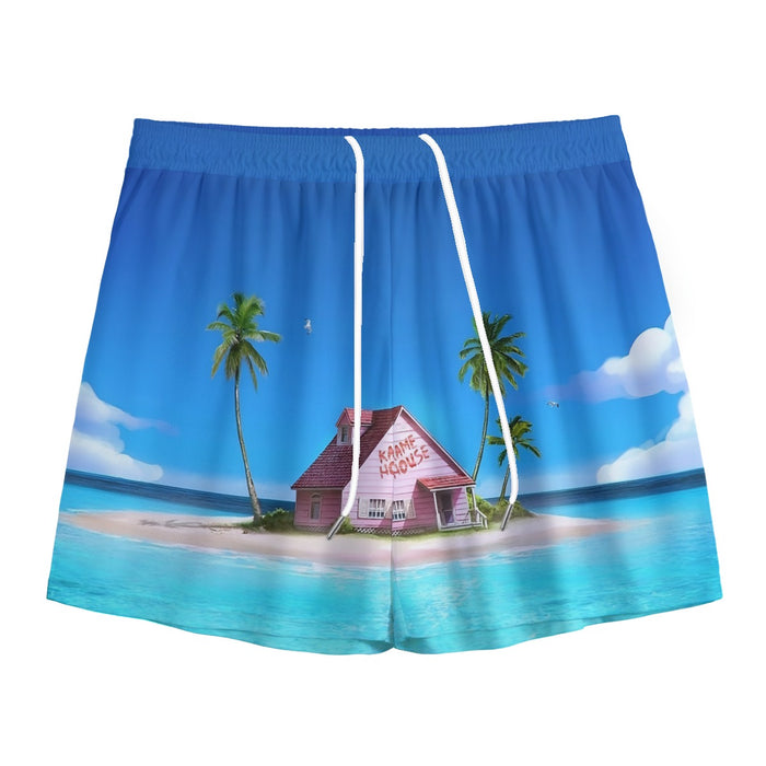 DBZ Master Roshi's Kame House Relax Vibe Concept Graphic Mesh Shorts