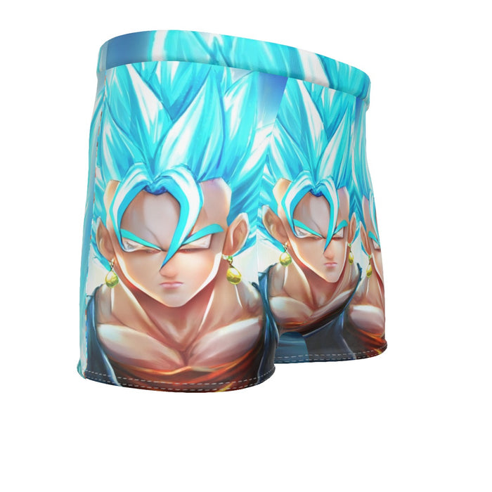 DBZ Goku God Saiyan Blue SSGSS Potara Fusion Design Trendy Men's Boxer Briefs