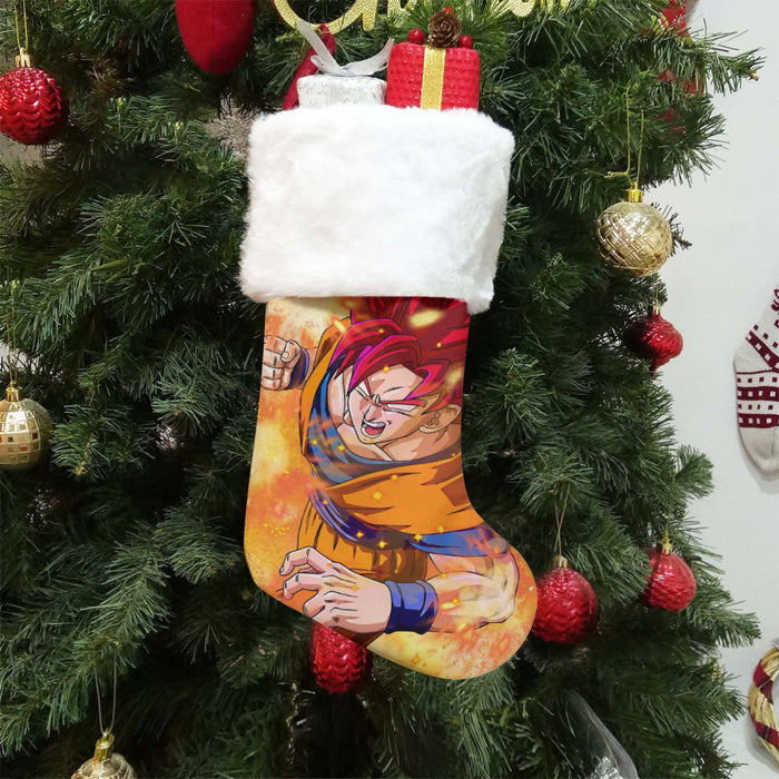 Dragon Ball Super Goku Rage Red Ultra Instinct Dope Christmas Socks