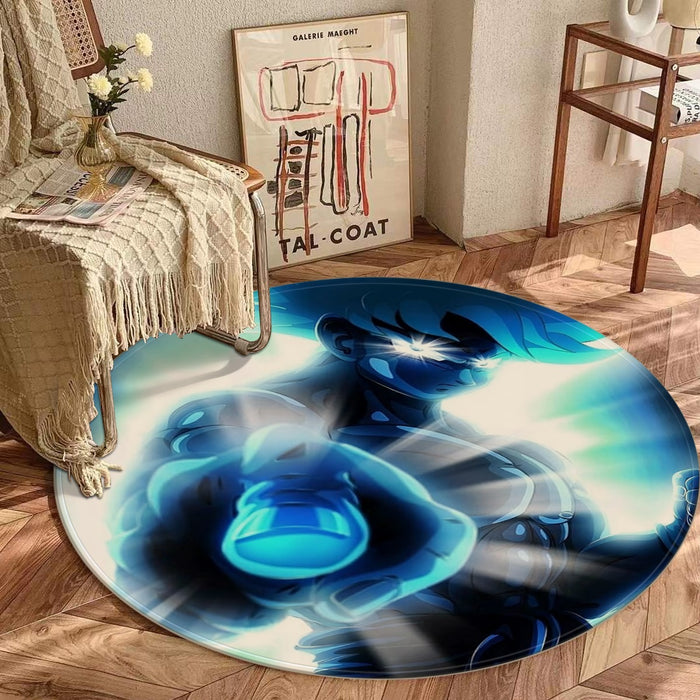 Dragon Ball Super Blue Son Goku Epic Ultra Instinct Round Mat