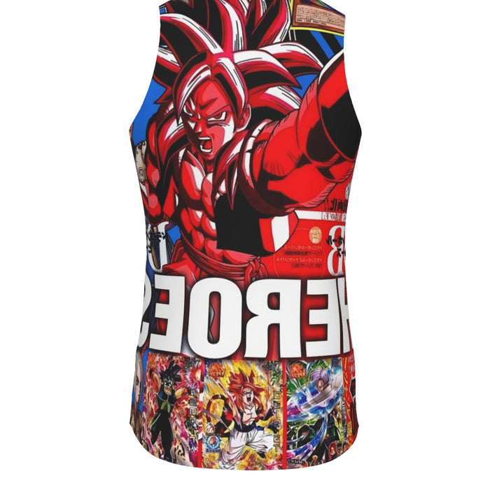 Japan Magazine Full Cover Gogeta Heroe SSJ4 Stylish 3D Tank Top