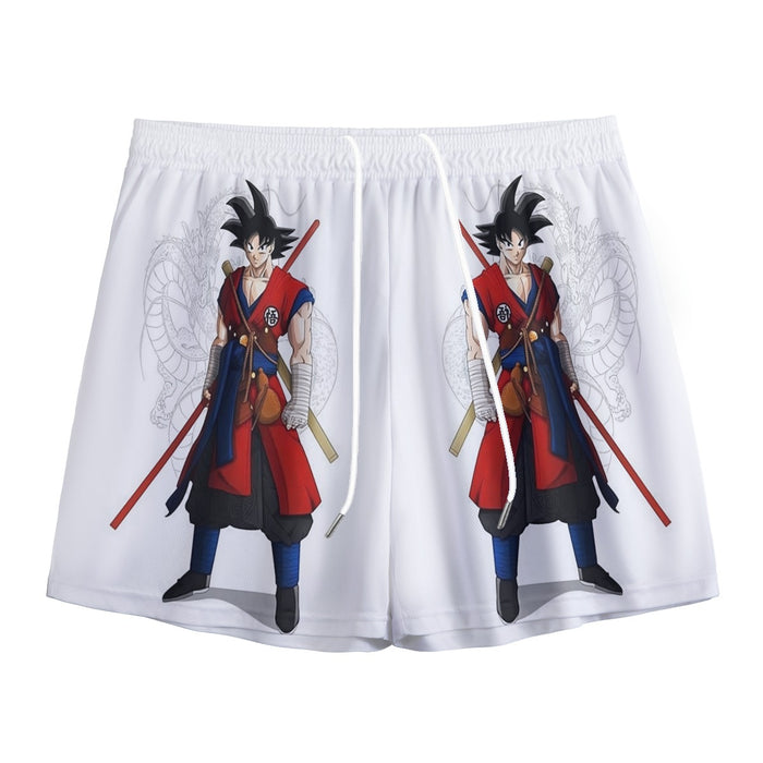 Dragon Ball Z Cool Adult Goku Fighter Attire Shenron Mesh Shorts