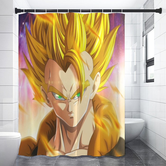 Dragon Ball Z Gogeta Super Saiyan Warrior Power Full Print Streetwear Cool Design Shower Curtain