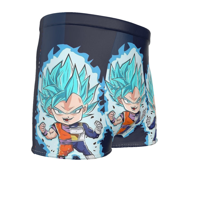 DBZ Goku Vegeta SSGSS God Blue Super Saiyan Chibi Sketch Men's Boxer Briefs