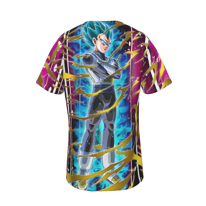 Dragon Ball Vegeta Super Saiyan God Blue SSGSS Aura Power Dope Design T-Shirt