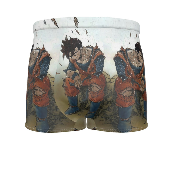 Dragon Ball Gohan Exhausted Sad Simple Design Vintage Streetwear Men's Boxer Briefs