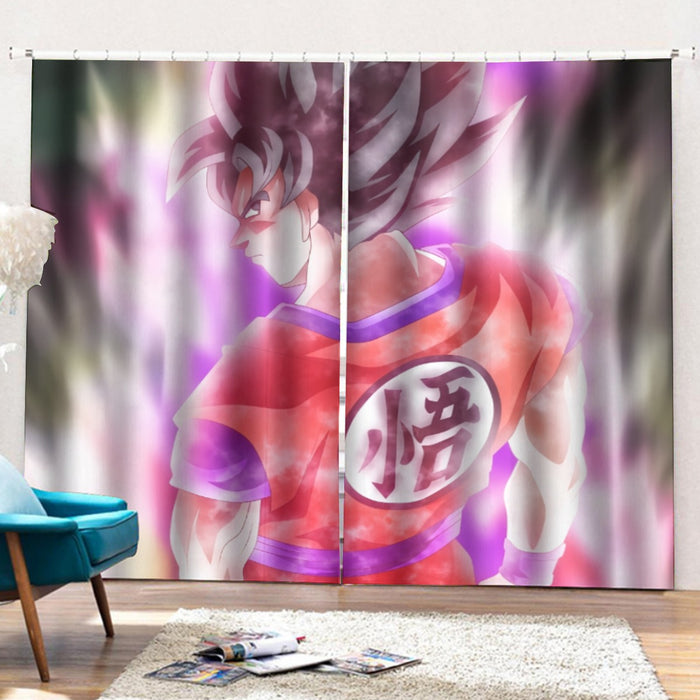 Dragon Ball Angry Son Goku Unique Style Full Print Curtain With Hooks