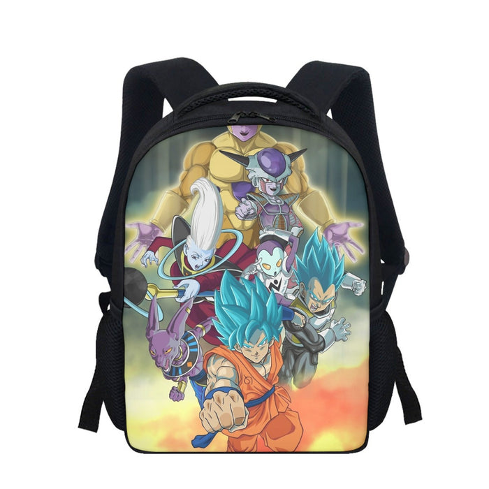 Dragon Ball Goku Vegeta Super Saiyan God Blue SSGSS Fight Villains Backpack