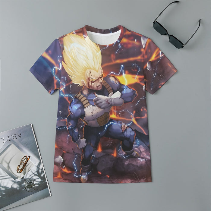 Dragon Ball Z Vegeta Super Saiyan Lightning Custom Kids T-Shirt