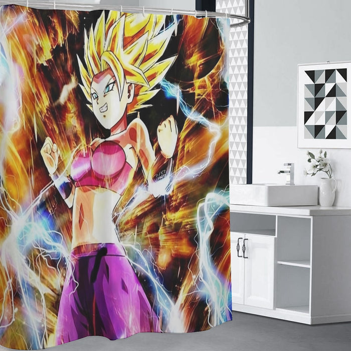 Dragon Ball Super Caulifla Super Saiyan 2 Epic Casual Shower Curtain