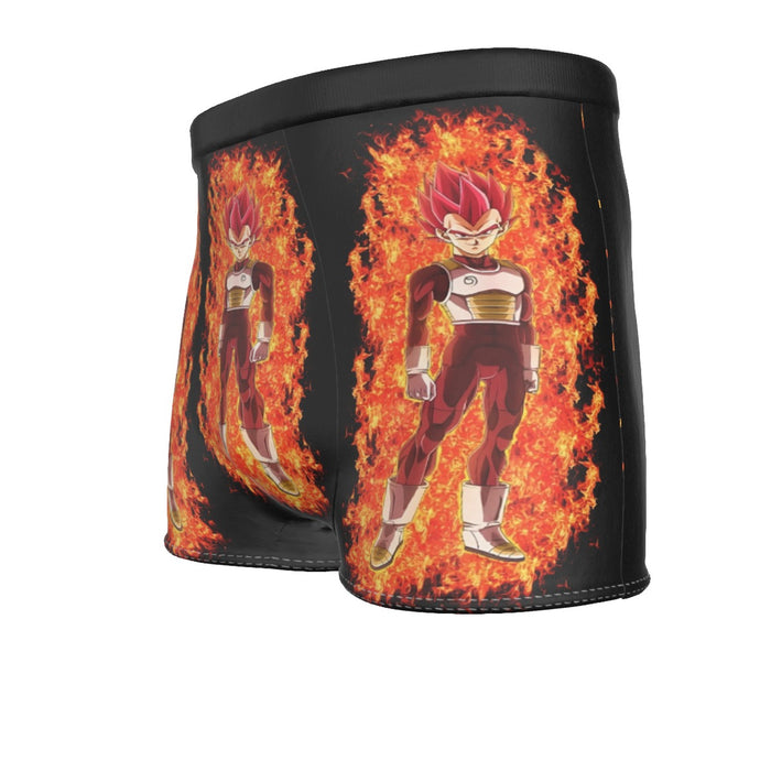 DBZ Vegeta Super Saiyan God Whis Symbol Fire Aura Streetstyle Men's Boxer Briefs