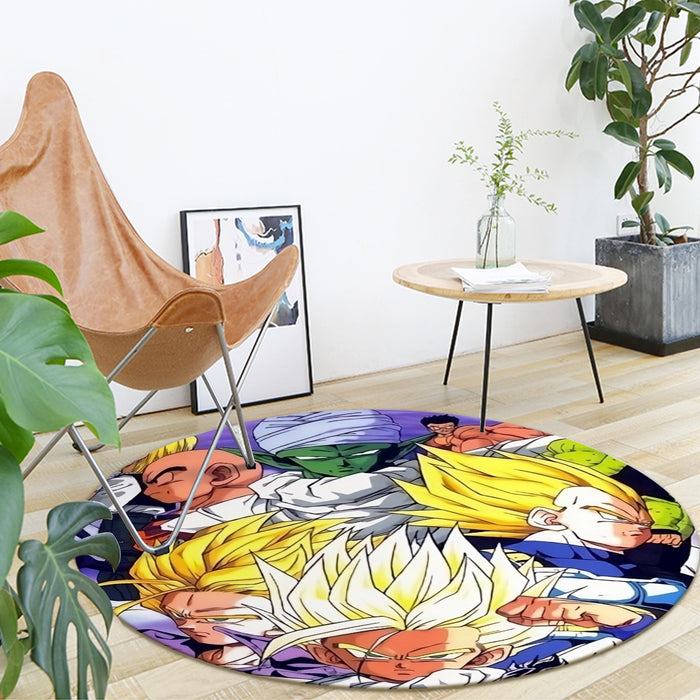 Dragon Ball Trunks Gohan Young Generation Super Saiyan Color Style Round Mat