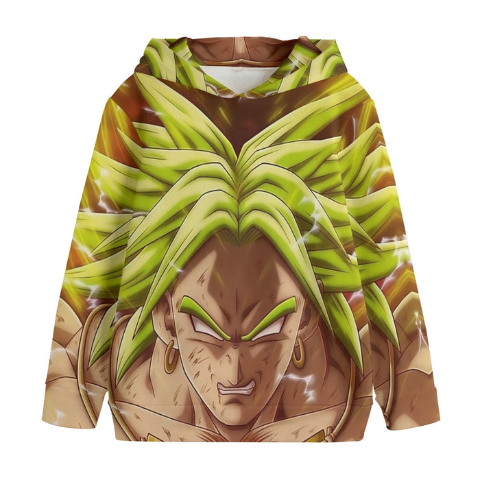 Dragon Ball Super Legendary Super Saiyan Broly White Eyes Custom Kids' Hoodie