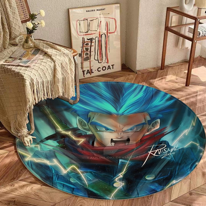 Dragon Ball Super Future Trunks Rage Round Mat