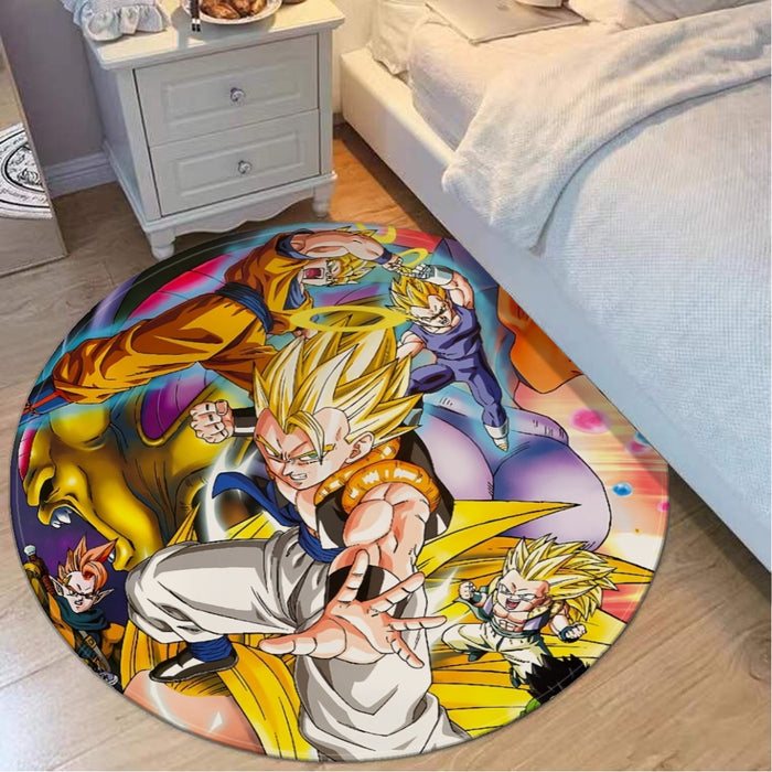 Dragon Ball Super Gogeta Super Saiyan Fusion Streetwear Design Round Mat